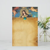 青玉付き天使とヴァージンパーチメント 便箋 (スタンド正面)
