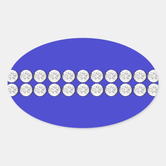 青王室のいダイヤモンド 楕円形シール (正面)