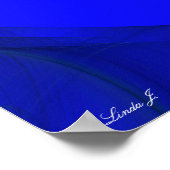 青王室のいフラクタル縁どキャンバスまたはポスター ポスター (角)