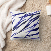 '青王室のいブラシストローク' クッション (ブランケット)