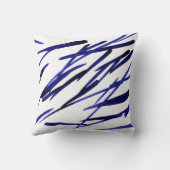 '青王室のいブラシストローク' クッション (裏面)