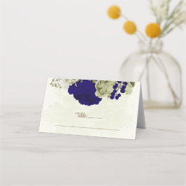 青王室のいベージュの花結婚植物 プレイスカード