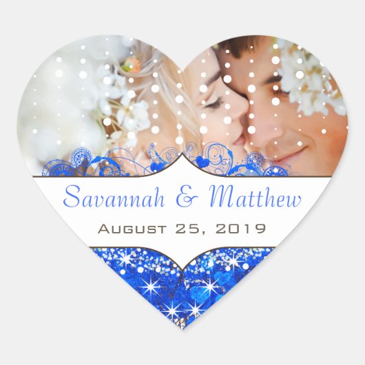 青王室のい写真ロマンチックなハートリーフ ハートシール (正面)