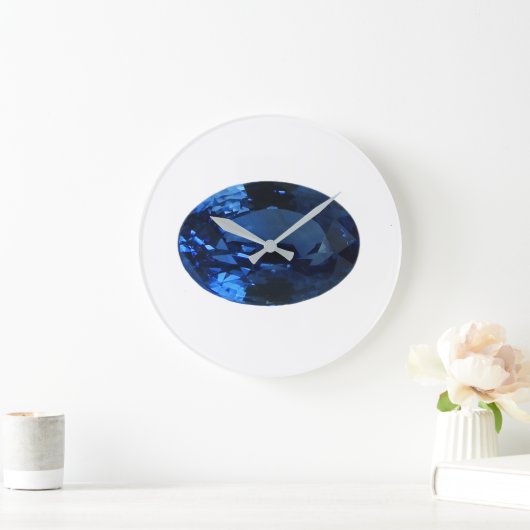 青王室のい楕円形サファイアブルー大時計 ラージ壁時計 (ホーム)
