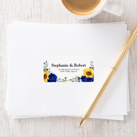 青王室のい素朴ひまわり結婚幾何学模様 ラベル (インサイチュ)