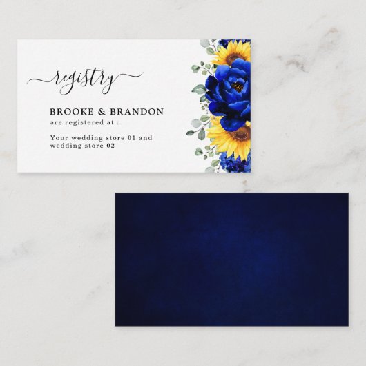 青王室のい素朴ひま結婚わり登録簿 エンクロージャーカード (正面/裏面)