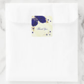 青王室のい花と金ゴールド葉大理石 スクエアシール (バッグ)