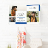 青王室のい3枚の写真卒業バナー 横断幕 (インサイチュ)