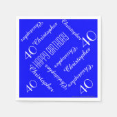 青王室のい40th誕生日パーティーの繰り返し名前,紙 スタンダードカクテルナプキン (正面)
