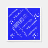 青王室のい70th誕生日パーティーの繰り返し名前，紙 スタンダードカクテルナプキン (正面)