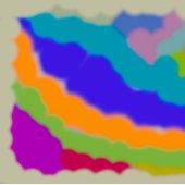 青王室のとサーモンピンクのアートパターン クッション