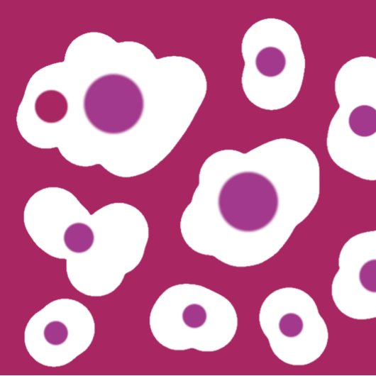 青王室のとサーモンピンクのアートパターン クッション