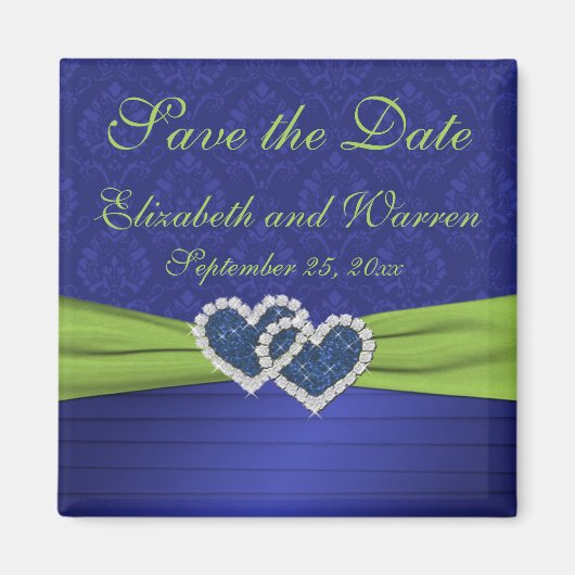 青王室のとチャートルーズダマスク磁石 マグネット (正面)