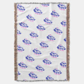 青王室のとピンクの模様 スローブランケット (正面縦)