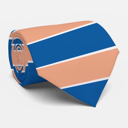 青王室のと桃の横ストライプ線 ネクタイ (ロール)