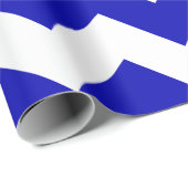 青王室のと白のエクストララージシェブロン ラッピングペーパー (ロールコーナー)