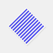 青王室のと白のキャンディストライプ スタンダードカクテルナプキン (角)