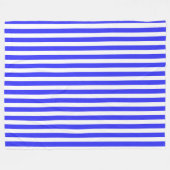 青王室のと白のキャンディストライプ フリースブランケット (正面(横))