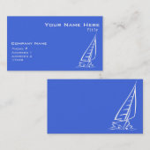 青王室のと白のセーリング；帆船 名刺 (正面/裏面)