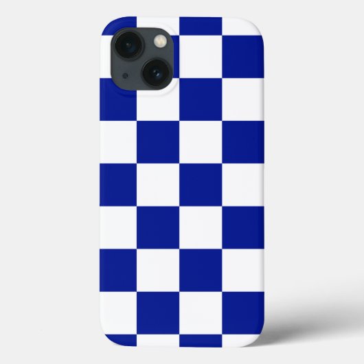 青王室のと白のパタ市松模様にーン Case-Mate iPhoneケース (裏面)