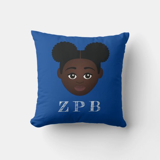 青王室のと白のメッセージ装飾用クッション クッション (正面)