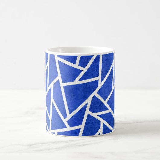 青王室のと白のモザイク模様 コーヒーマグカップ (中央)