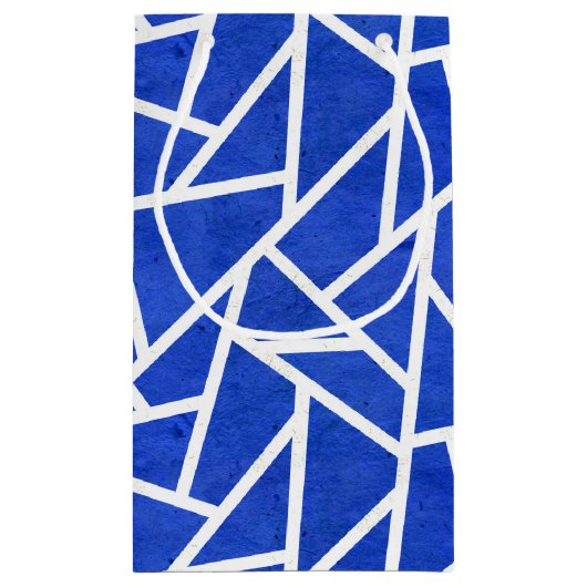 青王室のと白のモザイク模様 スモールペーパーバッグ (裏面)