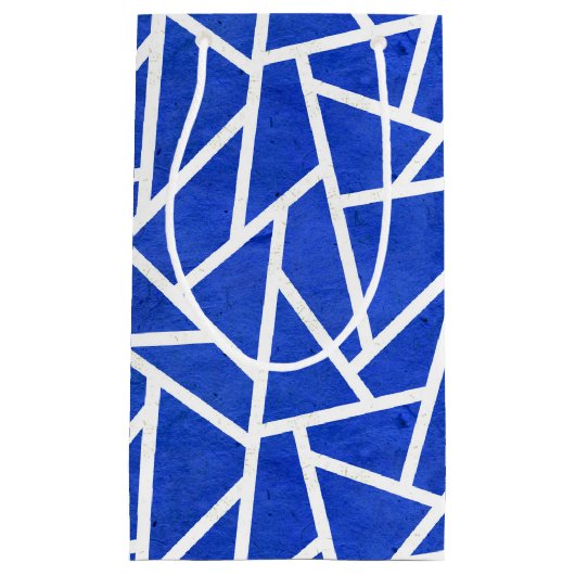 青王室のと白のモザイク模様 スモールペーパーバッグ (正面)