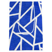 青王室のと白のモザイク模様 ミディアムペーパーバッグ (裏面)