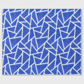 青王室のと白のモザイク模様 ラッピングペーパー (フラット)