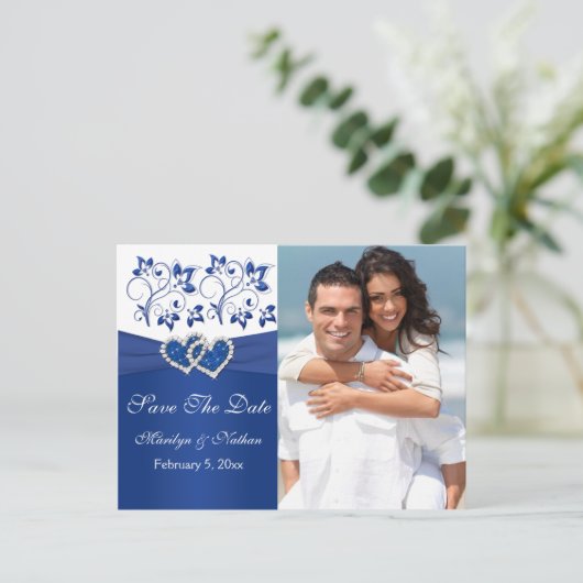 青王室のと白の日付の写真カードを保存 案内ポストカード (スタンド正面)