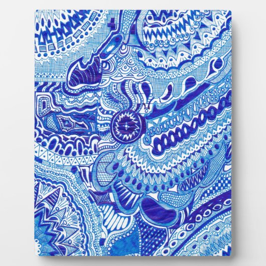 青王室のと白の明明スタイルパターンアート フォトプラーク (正面)