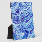 青王室のと白の明明スタイルパターンアート フォトプラーク (側面)