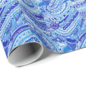 青王室のと白の明明スタイルパターンアート ラッピングペーパー (ロールコーナー)