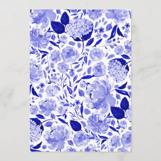 青王室のと白の水色の花模様メニュー メニュー (裏面)