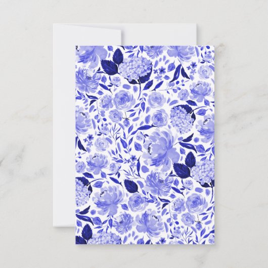 青王室のと白の水色フローラ（ユダヤ教の）バル・ミツバーRSVP 出欠カード