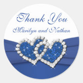 青王室のと白の結合ハートシール ラウンドシール (正面)