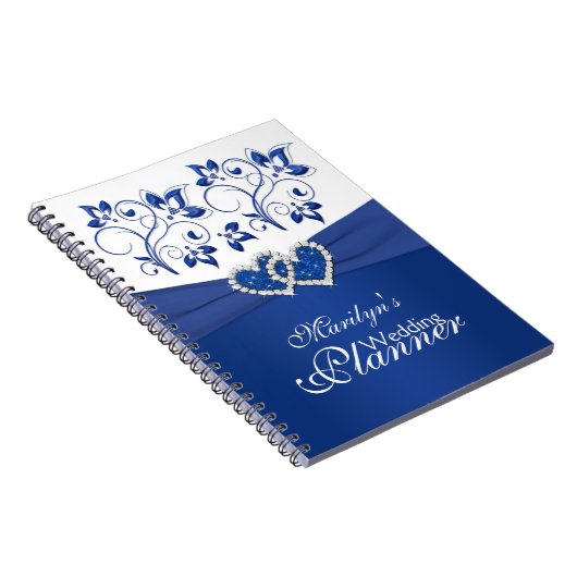 青王室のと白の結合ハートフローラノートブック ノートブック (右側)