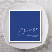 青王室のと白 |応援手入力結婚の スタンダードカクテルナプキン