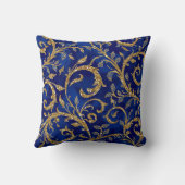 青王室のと金ゴールドのパターン クッション (裏面)