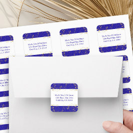 青王室のと金ゴールドのフローラスクエア住所 シール