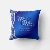 青王室のと金ゴールドの新婚ファミリー名氏&ミセス クッション (裏面)