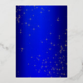 青王室のと金ゴールドをテーマにしたキンセアニェラ実在 箔招待状 (裏面)