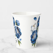 青王室のと銀の輝く牡丹結婚の 紙コップ (左)