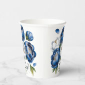 青王室のと銀の輝く牡丹結婚の 紙コップ (右)