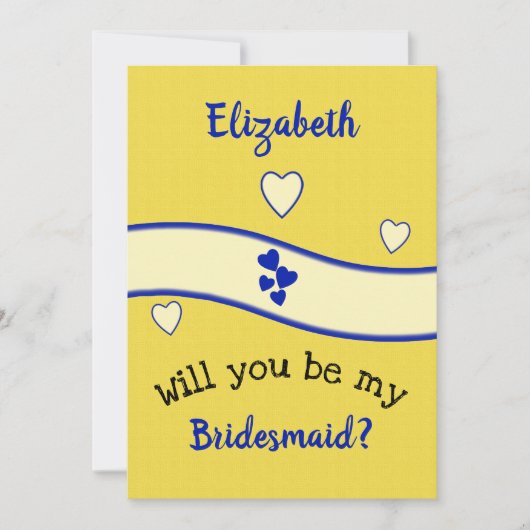 青王室のと黄色で僕の花嫁のメイドになるかい 招待状 (正面)