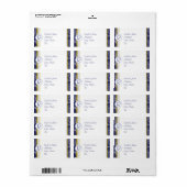 青王室のと黄色のヒマワリの住所 ラベル (フルシート)