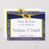 青王室のと黄色のヒマワリ 案内ポストカード (正面/裏面)