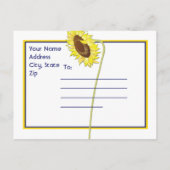 青王室のと黄色のヒマワリ 案内ポストカード (裏面)