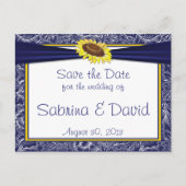 青王室のと黄色のヒマワリ 案内ポストカード (正面)